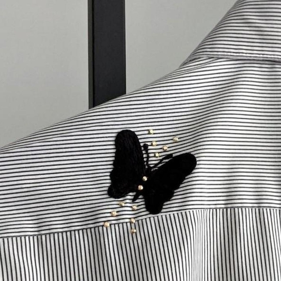 Vintage Whimsygoth Beetlejuice Butterfly Button-up - Picture 5 of 7